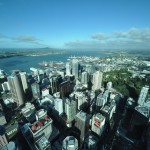 Aussicht vom Skytower in Auckland