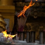 Brennende Raucherstäbchen