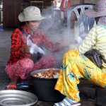 kochend heiss werden die Krabben gegart