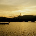 Abendstimmung an Kampots Fluss