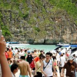 jeder Quadratzentimeter besetzt und fotografisch festgehalten: Maya Beach