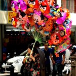 All little Asian children love Angry Bird!